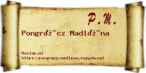 Pongrácz Madléna névjegykártya